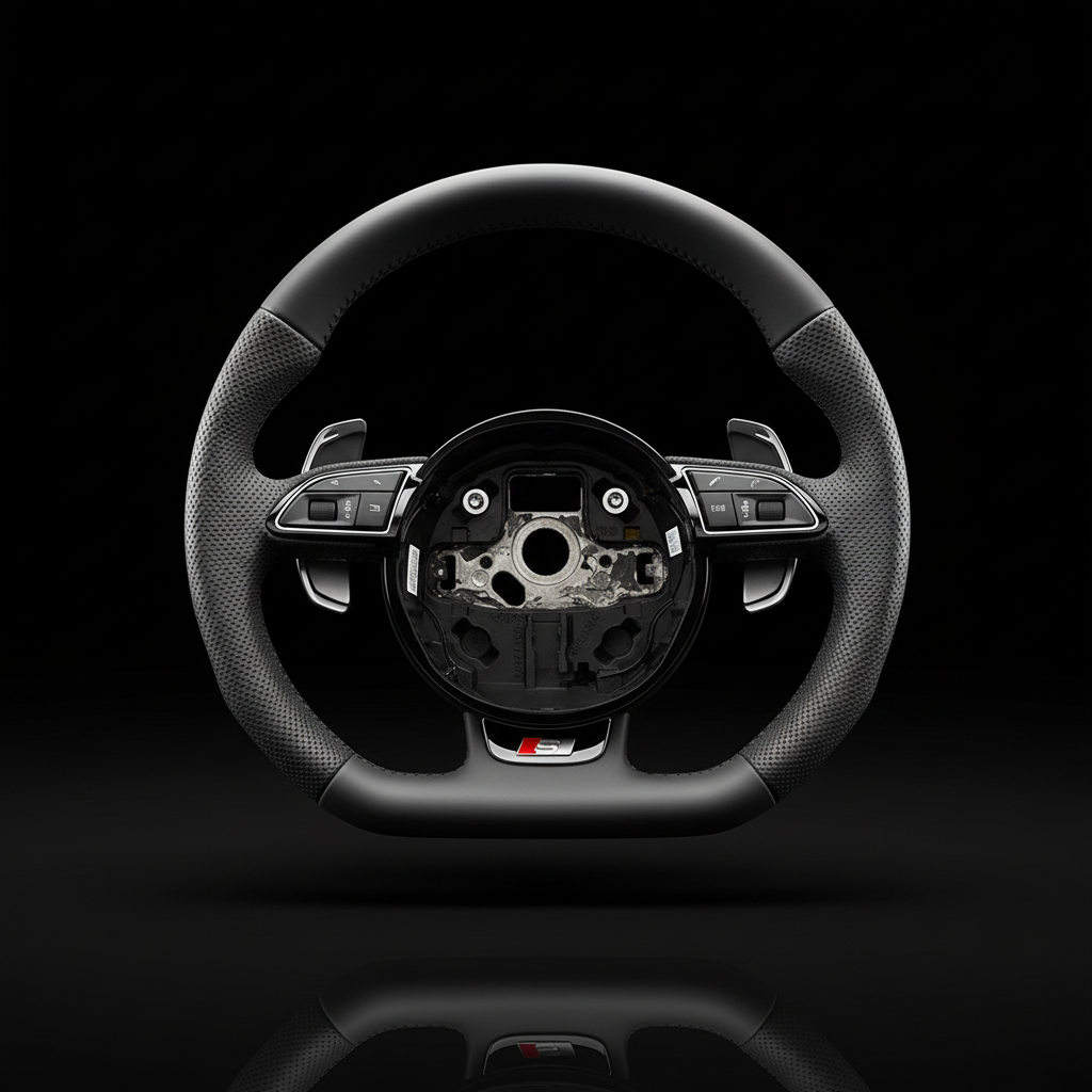 Volante Audi S con mecanismo interior fondo negro
